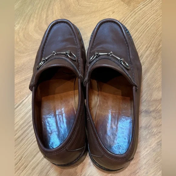 GUCCI Men’s 1955 Horsebit Accent Leather Dress Loafers - Picture 2 of 3